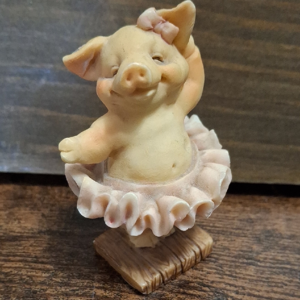 🐖 Vintage Pigsville Pig in Pink Tu-Tu 1992🐖